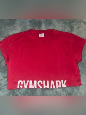 Gymshark Red Logo Crop Top
